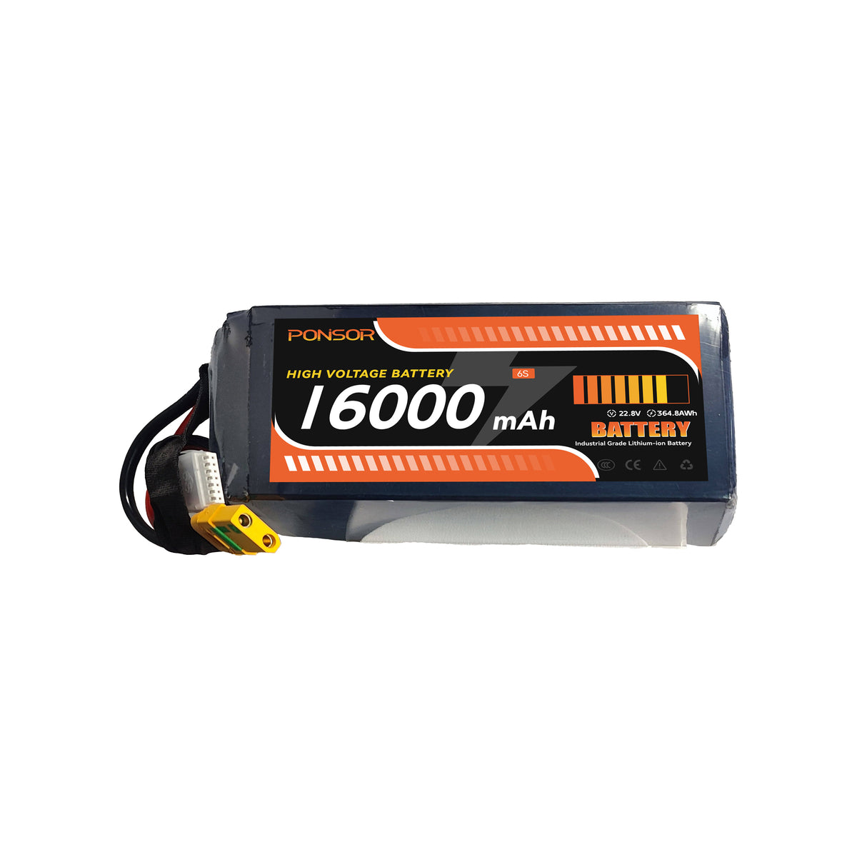 High voltage lithium battery pack 16000mAh