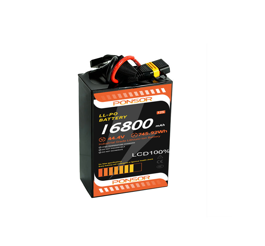 High discharge Li-po battery with liquid crystal BMS system 16800mAh 6S/12S