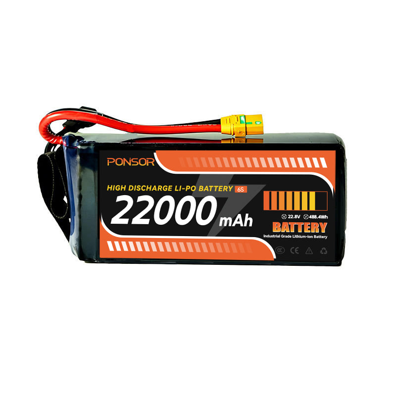 High discharge Li-po battery with liquid crystal BMS system 22000mAh