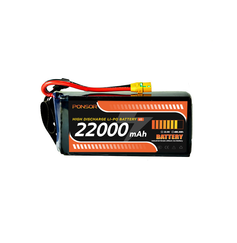 6S/12S 22000mAh Solid-state lithium battery pack
