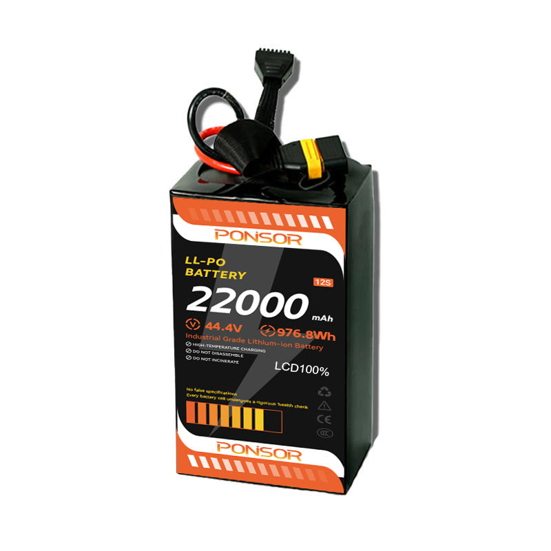 High discharge Li-po battery with liquid crystal BMS system 22000mAh